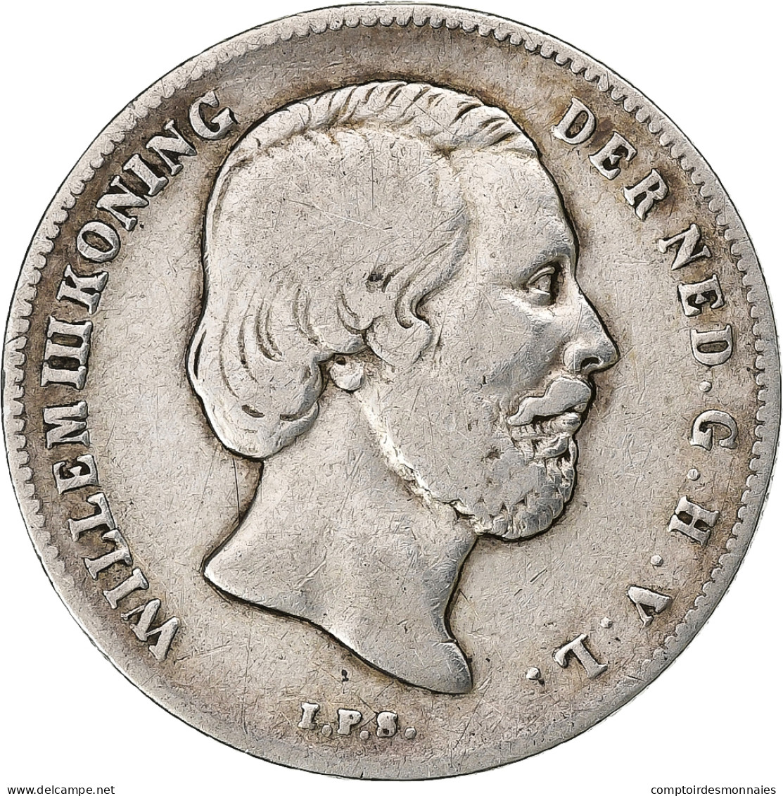 Pays-Bas, William III, 1/2 Gulden, 1864, Argent, TB+, KM:92 - 1849-1890 : Willem III