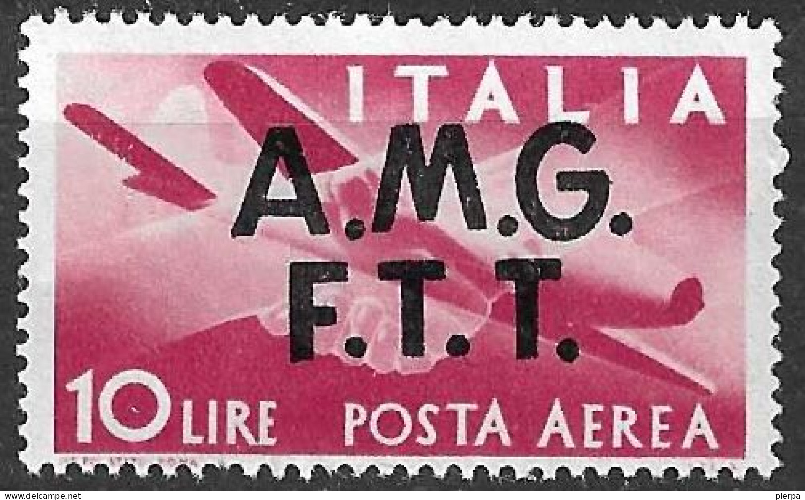 TRIESTE A - 1947 - POSTA AEREA - DEMOCRATICA - LIRE 10 - NUOVO MNH** ( YVERT AV4 - MICHEL 21 - SS PA 4) - Luftpost