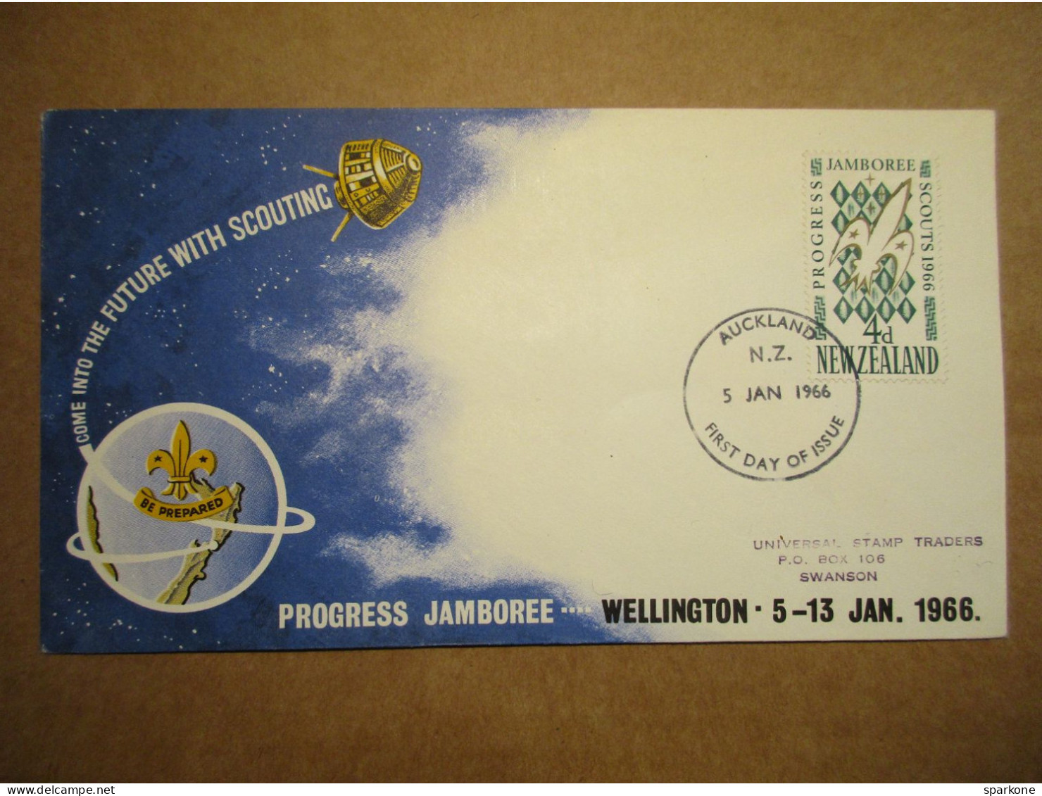 Enveloppe 1er Jour - Come Into The Future With Scouting - Progress Jamboree - Weellington 5-13 Jan. 1966 - Usados