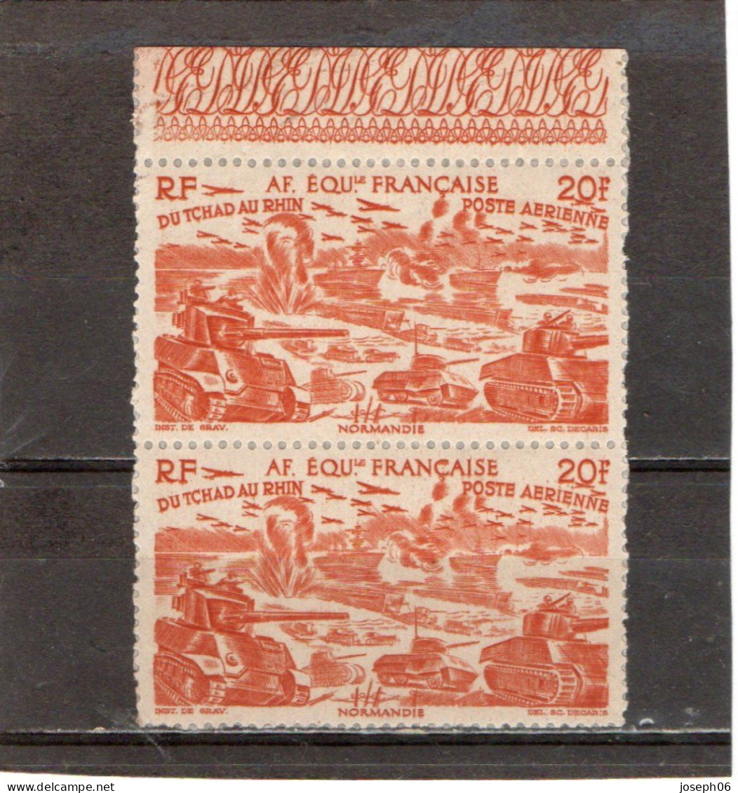 AFRIQUE  EQUATORIALE   1946  Poste  Aérienne   Y.T. N° 44  à  49   NEUF* - Gebraucht