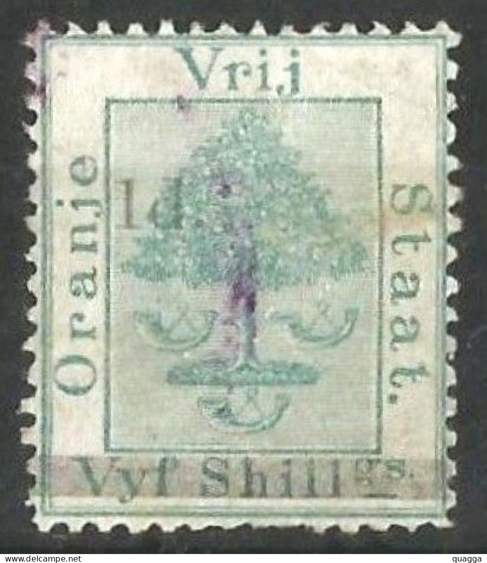 Orange Free State 1881. 1d On 5sh Green (a). SACC 14, SG 21. - Oranje-Freistaat (1868-1909)