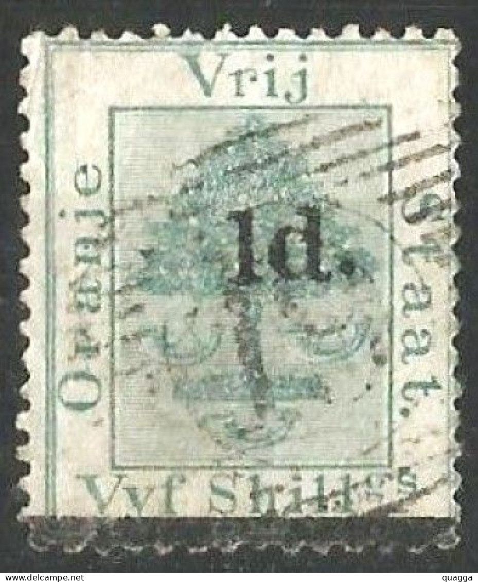 Orange Free State 1881. 1d On 5sh Green (f). SACC 19, SG 26. - Stato Libero Dell'Orange (1868-1909)