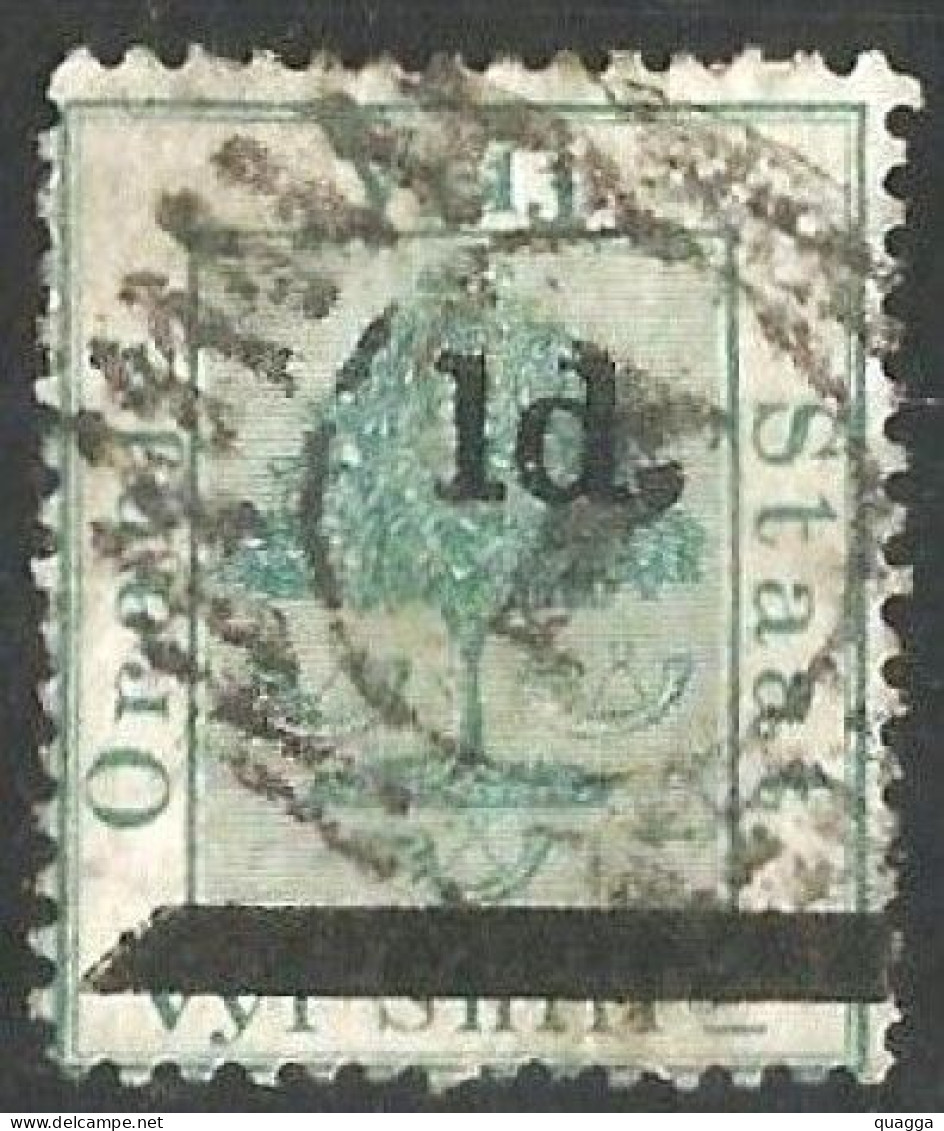 Orange Free State 1881. 1d On 5sh Green (f). SACC 19, SG 26. - Orange Free State (1868-1909)