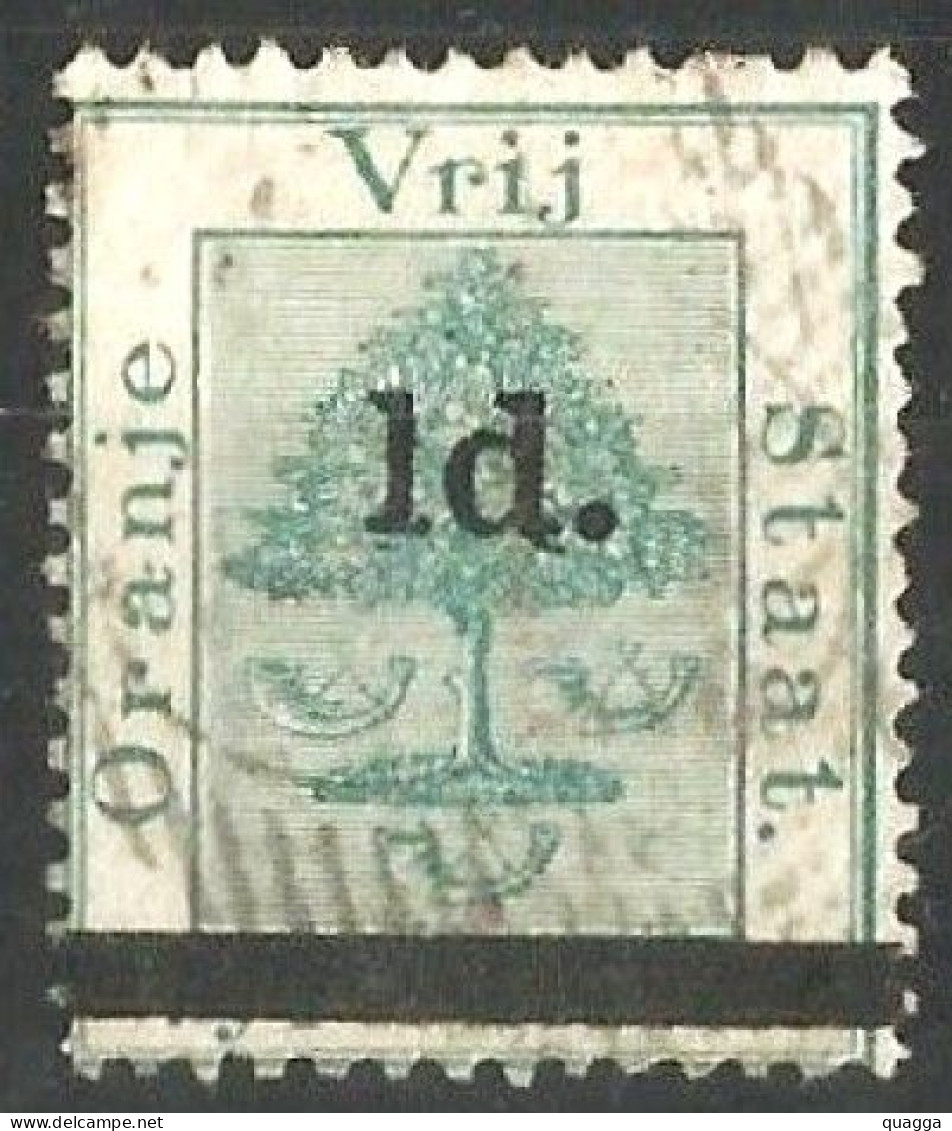 Orange Free State 1881. 1d On 5sh Green (f). SACC 19, SG 26. - Oranje-Freistaat (1868-1909)