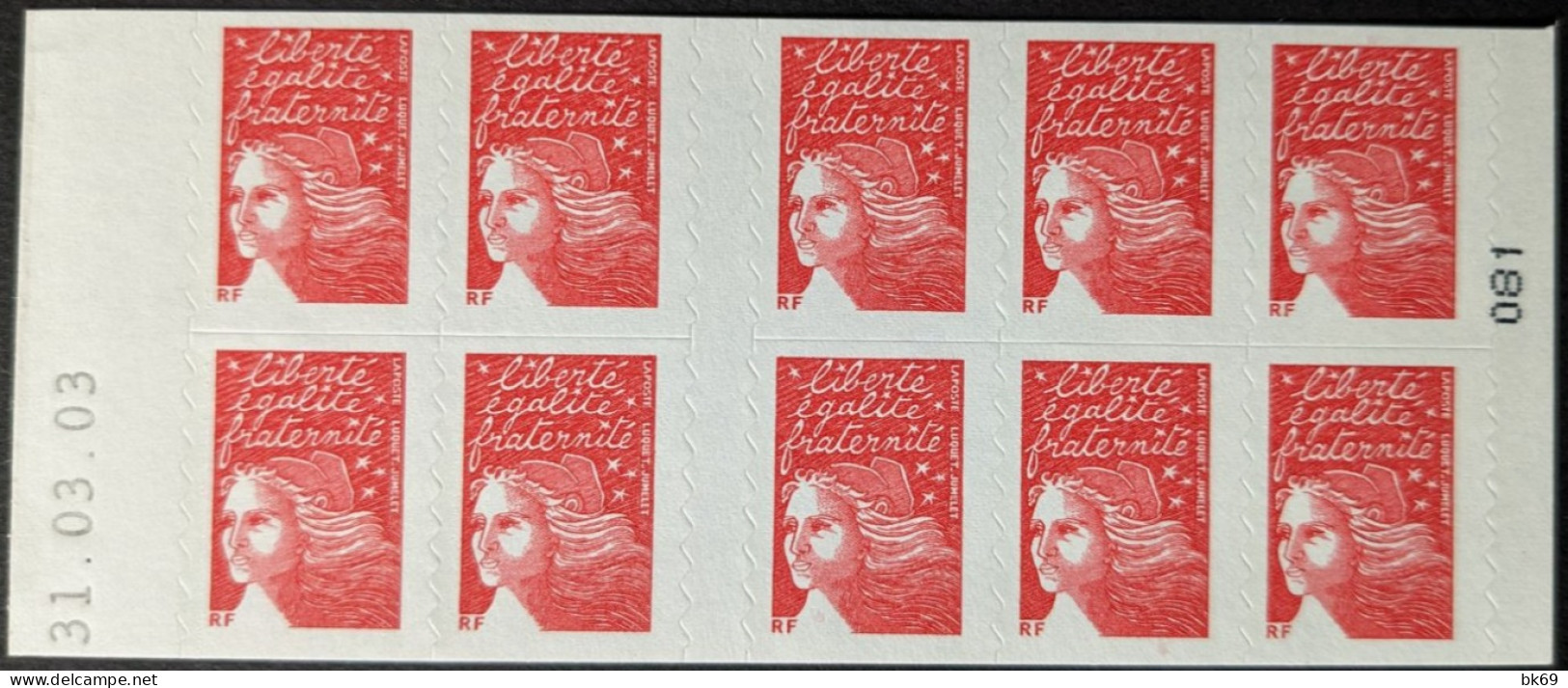 3419-C8** Carnet Luquet Daté 31-03-2003 Faciale 14.30€ - Moderne : 1959-...