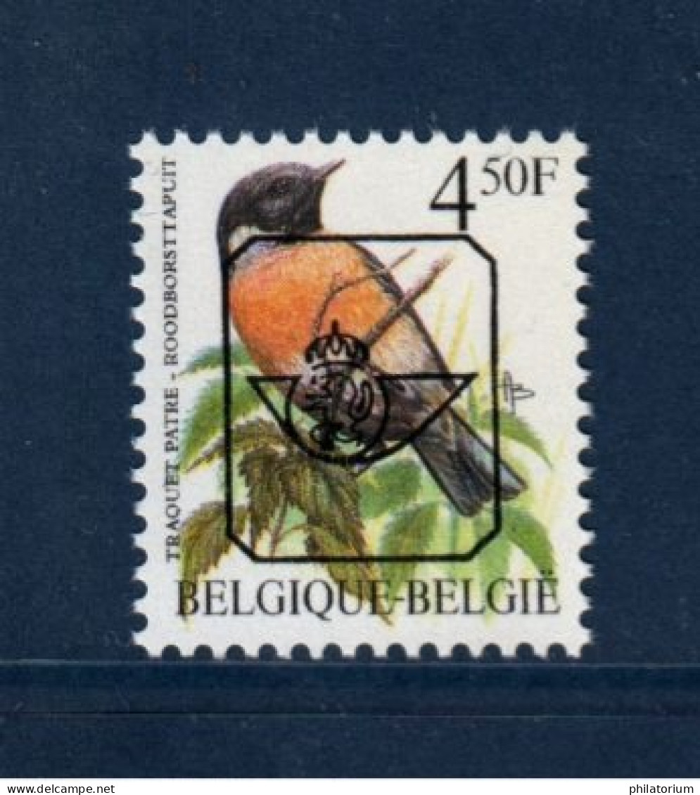 Belgique België, **, Yv Preo 499, Mi 2449xV, Tarier Pâtre Ou Traquet Pâtre. - Typo Precancels 1986-96 (Birds)