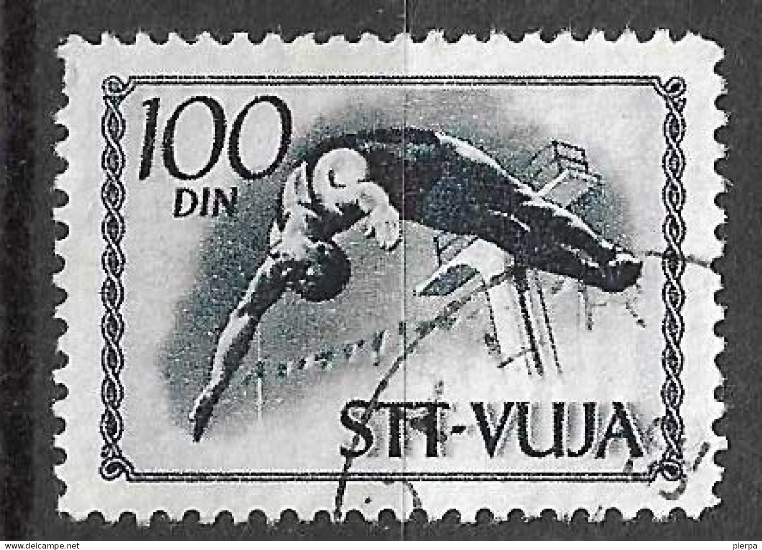 TRIESTE B - 1952 - SPORT TUFFI - 100 D - USATO ( YVERT 54 - MICHEL 65 - SS 51) - Used