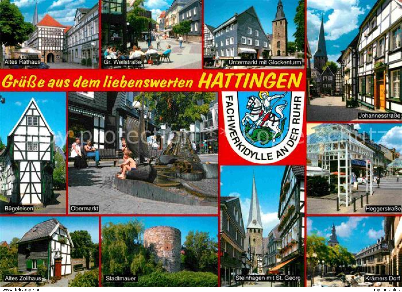 72725514 Hattingen Ruhr Rathaus Gr. Weilstrasse Untermarkt Johannesstrasse Hegge - Hattingen