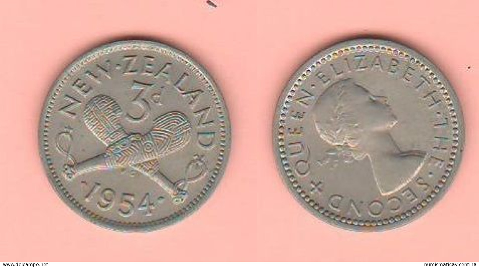 New Zealand 3 Pence 1954 Nuova Zelanda Three Pence Nouvelle Zélande - Nieuw-Zeeland