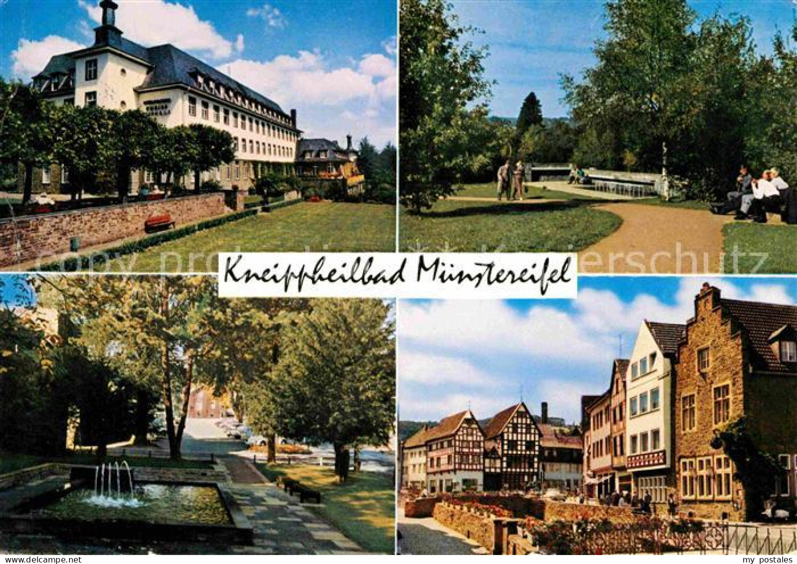 72725385 Muenstereifel Bad Kurhaus Kurpark Kneippbrunnen Fachwerkhaeuser Markt H - Bad Muenstereifel