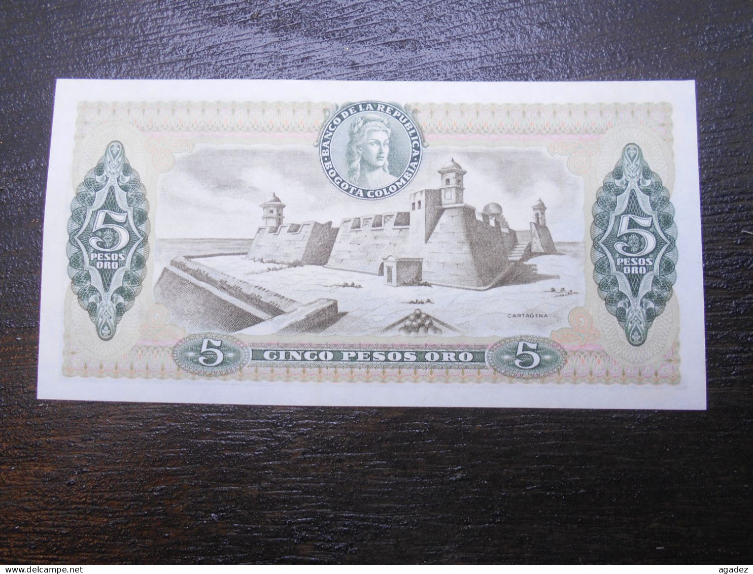 Ancien Billet De Banque 5 Pesos Colombie 1980 - Kolumbien