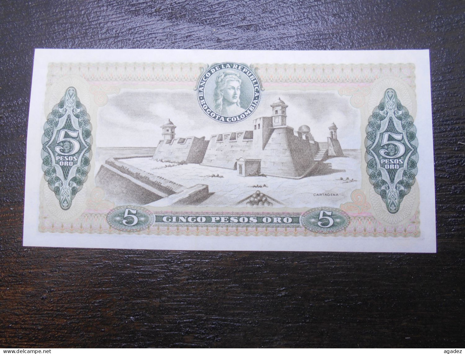 Ancien Billet De Banque 5 Pesos Colombie 1980 - Colombie