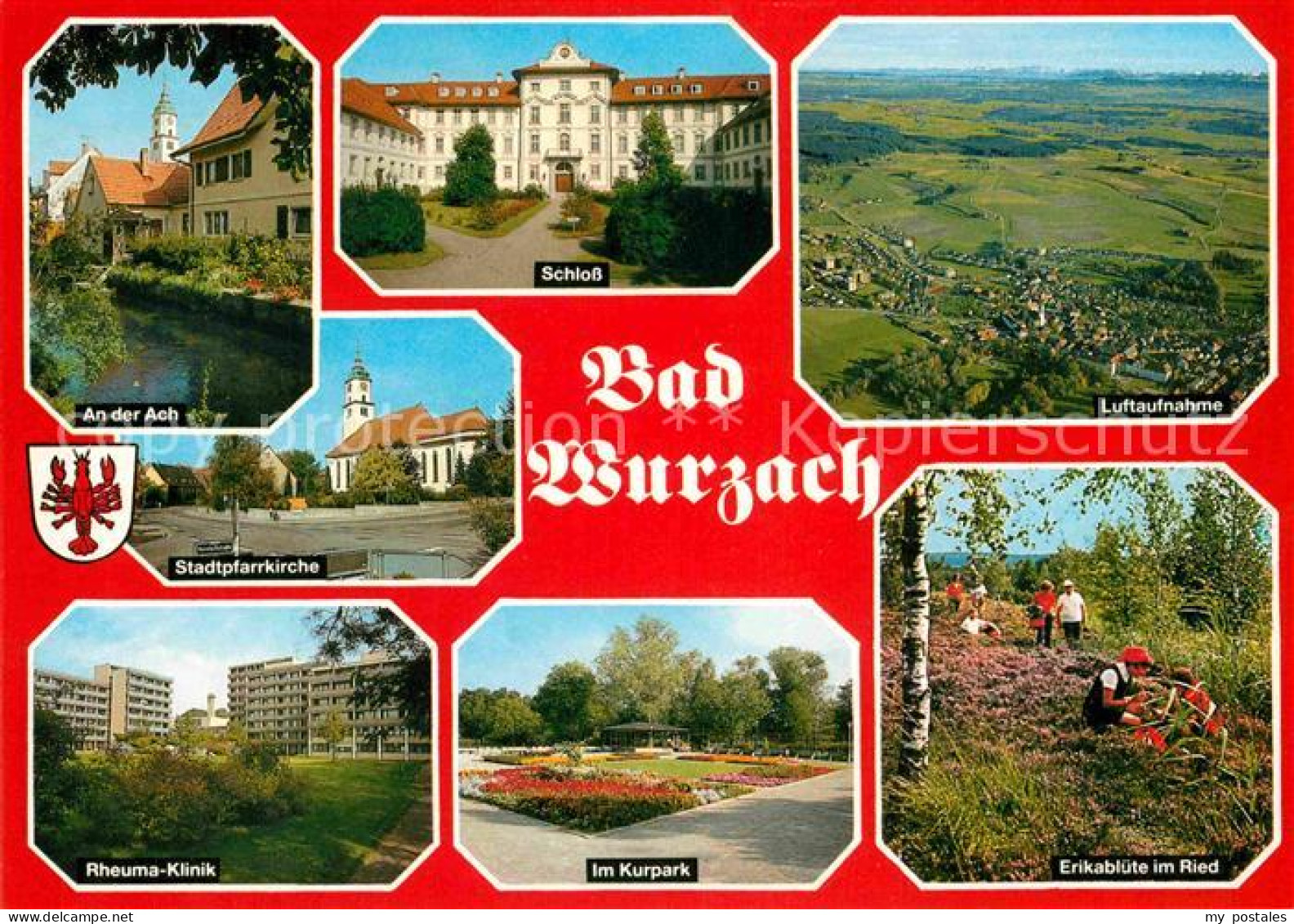 72724986 Bad Wurzach Fliegeraufnahme Schloss Ach Rheumaklinik Kurpark Ried Bad W - Bad Wurzach