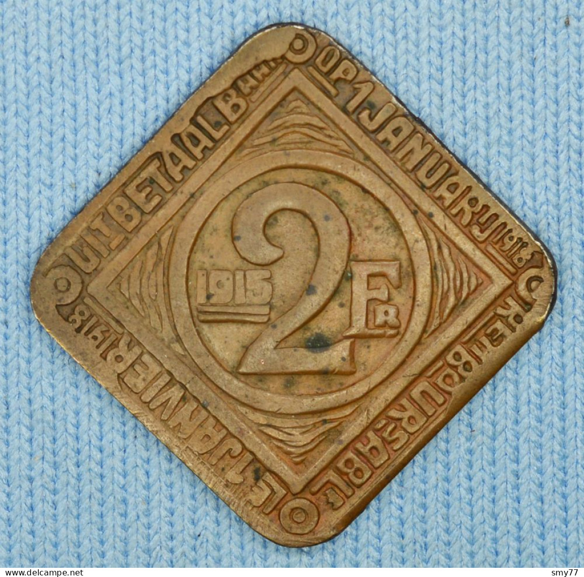 Gand / Gent • 2 Francs / Franken 1915 • En Très Bon état •  Belgique / Belgie • [24-138] - Monétaires / De Nécessité