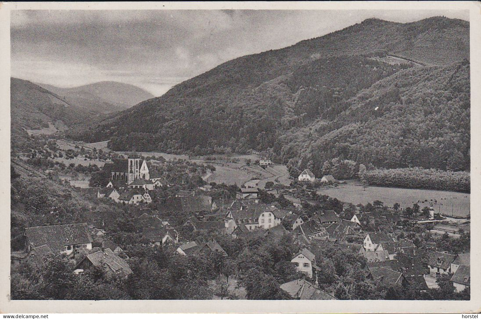 D-77794 Lautenbach Im Renchtal - Alte Ortsansicht Mit Kirche - Nice Stamp "Kölner Dom" - Oppenau