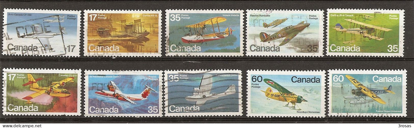 Canada Aeroplanes - Oblitérés