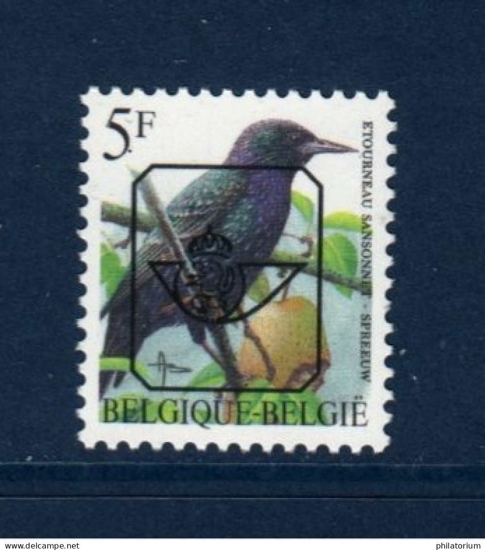 Belgique België, **, Yv Preo 502, Mi 2690V, Étourneau Sansonnet, - Tipo 1986-96 (Uccelli)