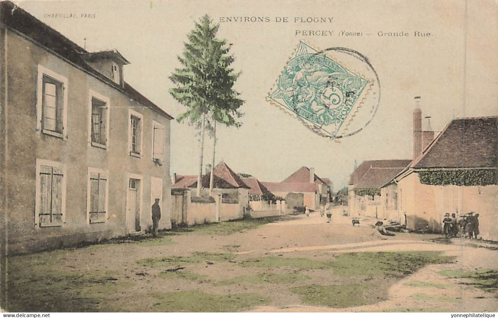 89 - YONNE - PERCEY - Environs De Flogny - Grande Rue - Colorisée - 11297 - Flogny La Chapelle