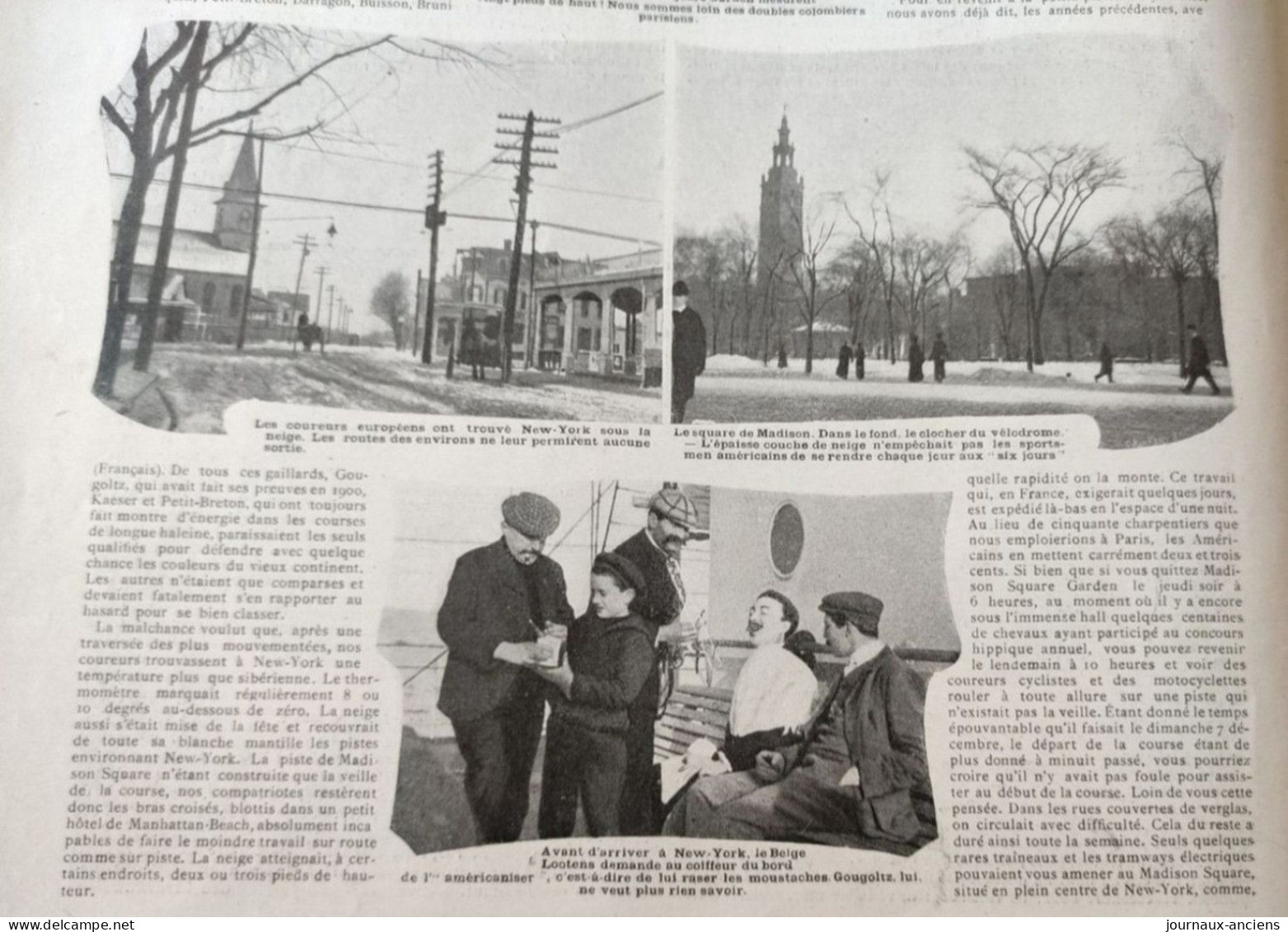 1903 CYCLISME - AUTOUR DES SIX JOURS DE NEW YORK - JOE NELSON - GEORGES LEANDER ETC... - LA VIE AU GRAND AIR - Magazines - Before 1900