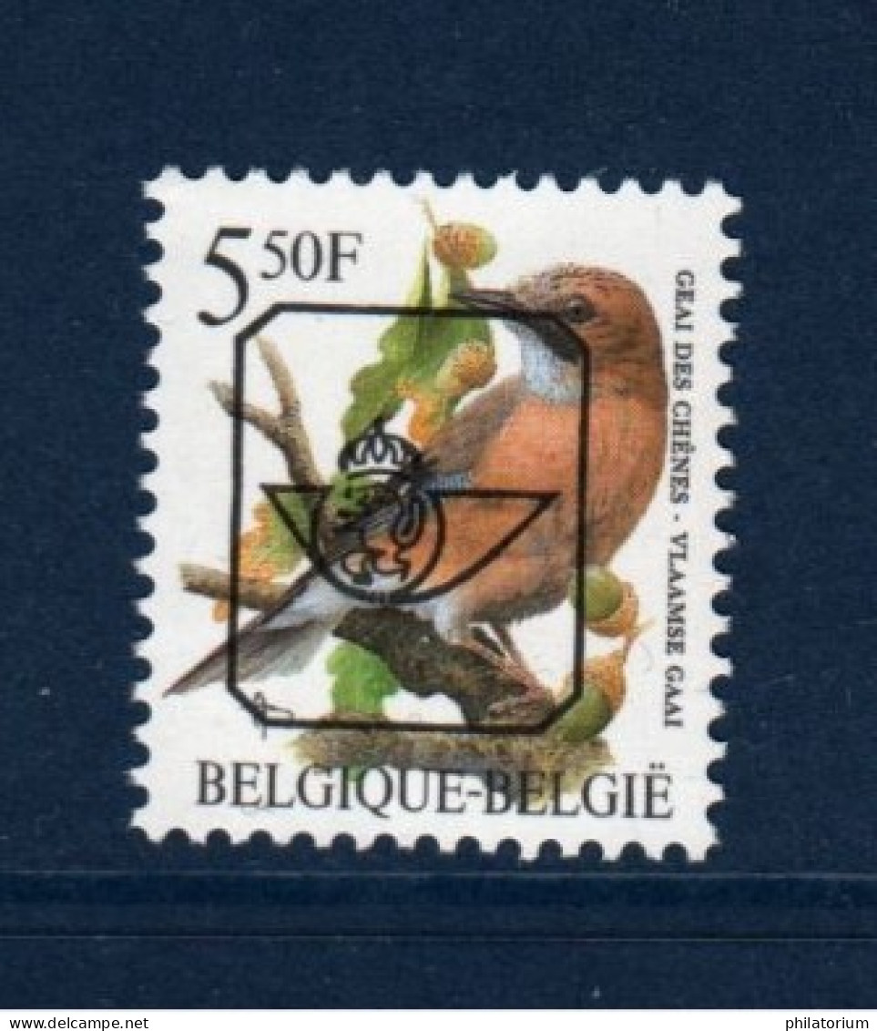 Belgique België, **, Yv Preo 503, Mi 2578V, Geai Des Chênes, - Typos 1986-96 (Oiseaux)