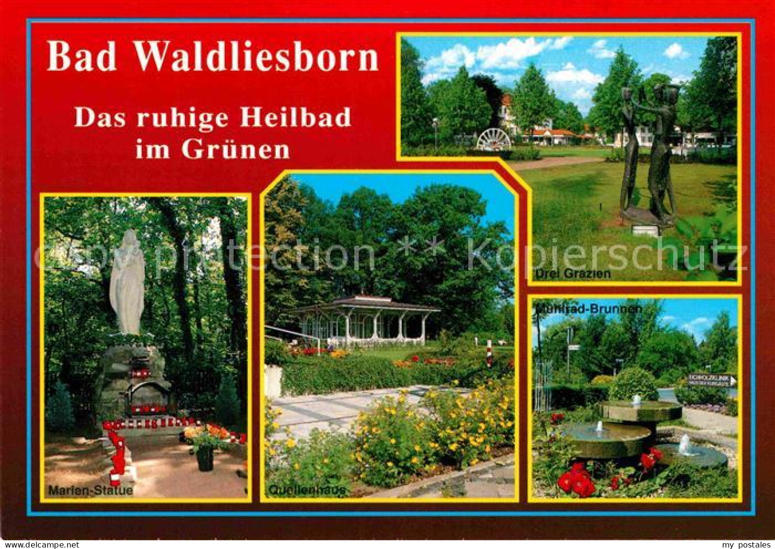 72723036 Bad Waldliesborn Heilbad Marienstatue Quellenhaus Drei Grazien Statue M - Lippstadt