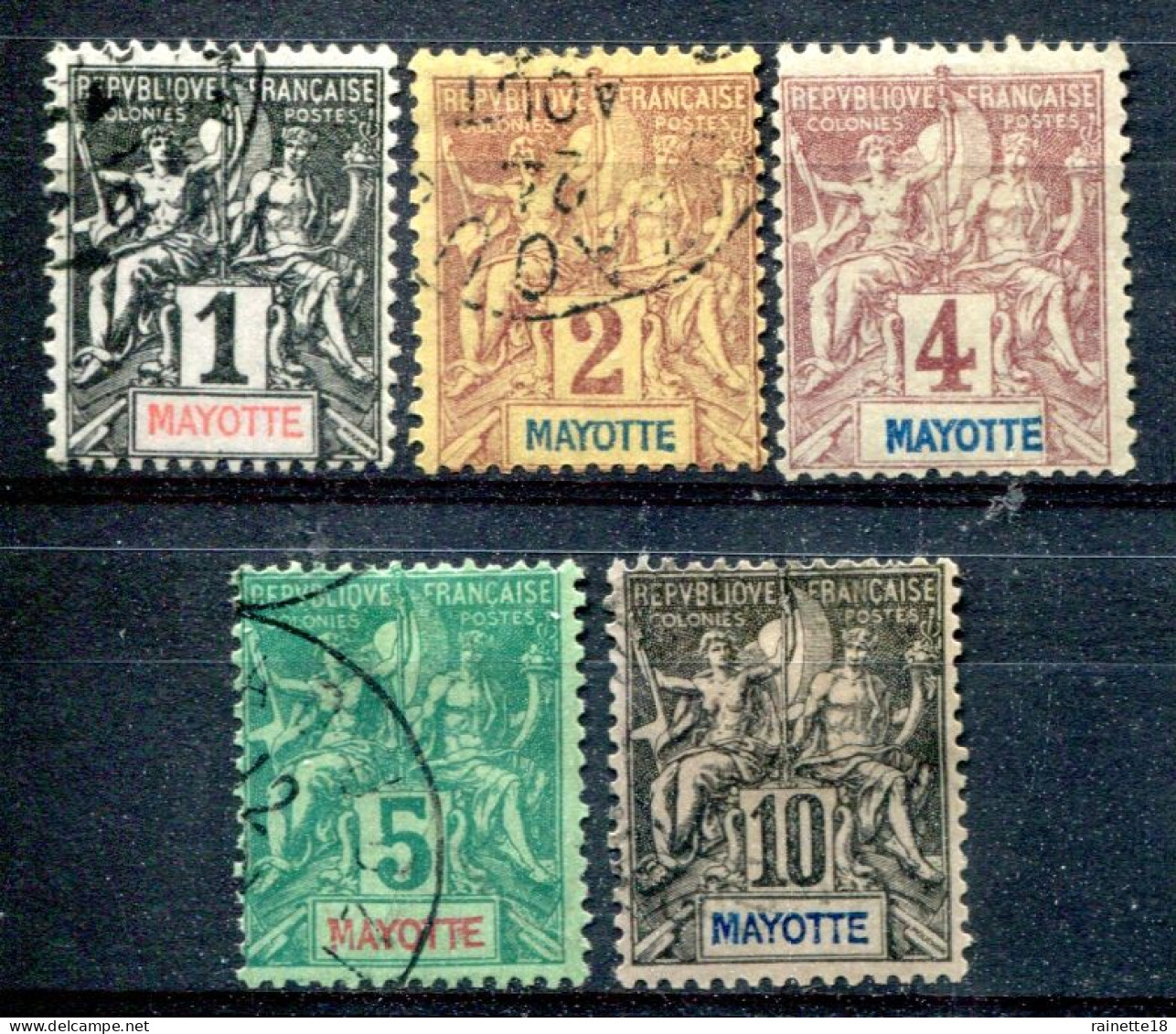 Mayotte      N° 1/5  Oblitérés - Oblitérés