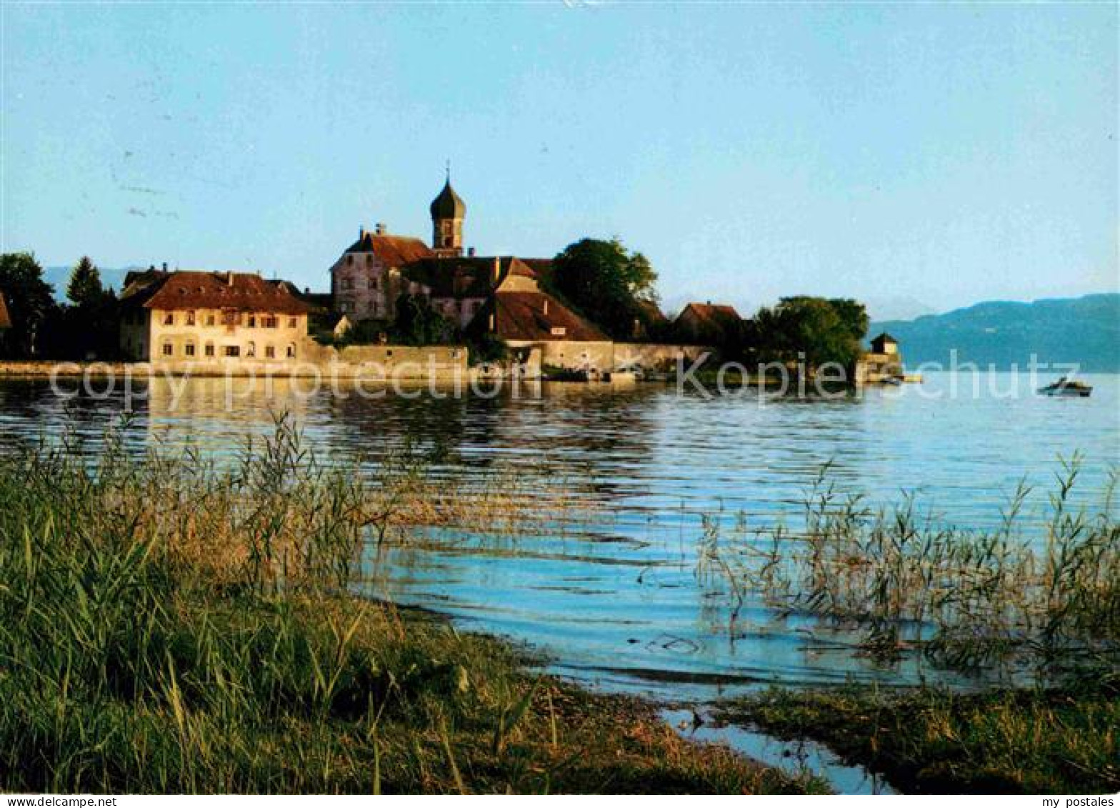 72722023 Wasserburg Bodensee Uferpartie Am See Kirche Schloss Wasserburg (Bodens - Wasserburg (Bodensee)