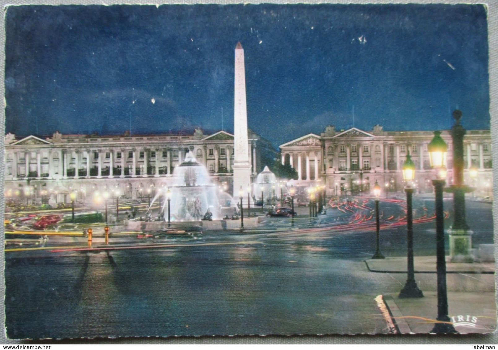 FRANCE PARIS LA NUIT PLACE DE LA CONCORDE OBELISQUE MADELEINE CHURCH POSTCARD ANSICHTSKARTE PICTURE CARTOLINA PHOTO CARD - Grugies