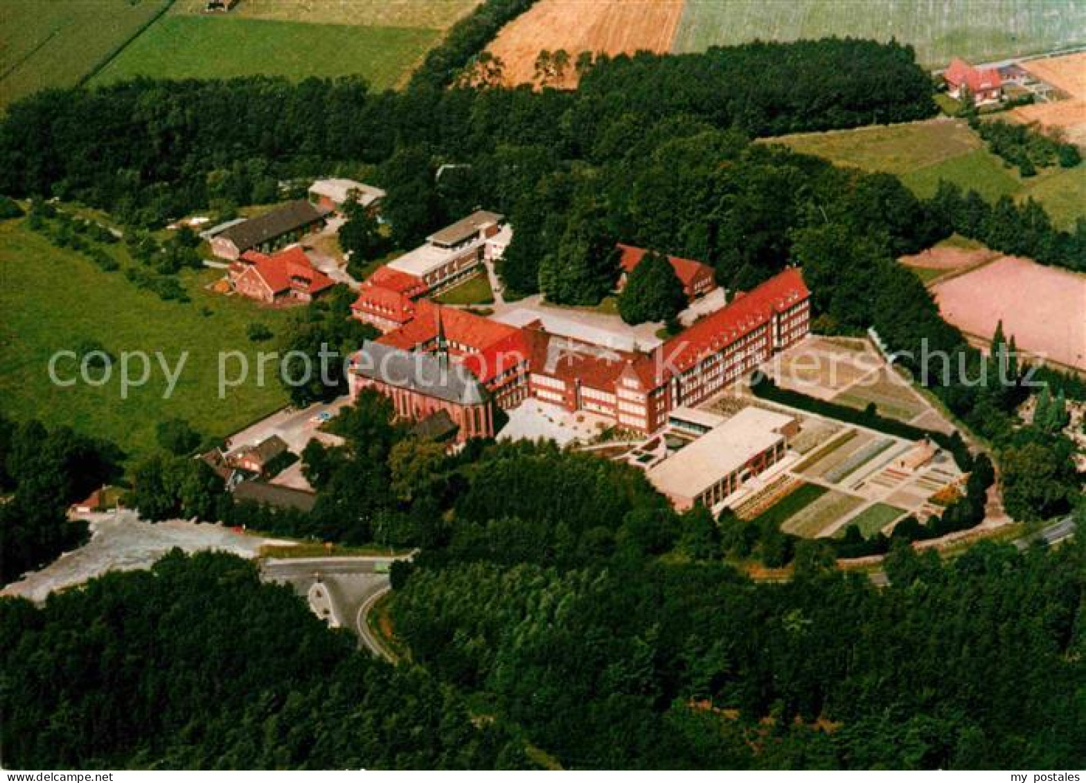 72720969 Burlo Oblatenkloster Mariengarden Gymnasium Tagungshaus Fliegeraufnahme - Borken