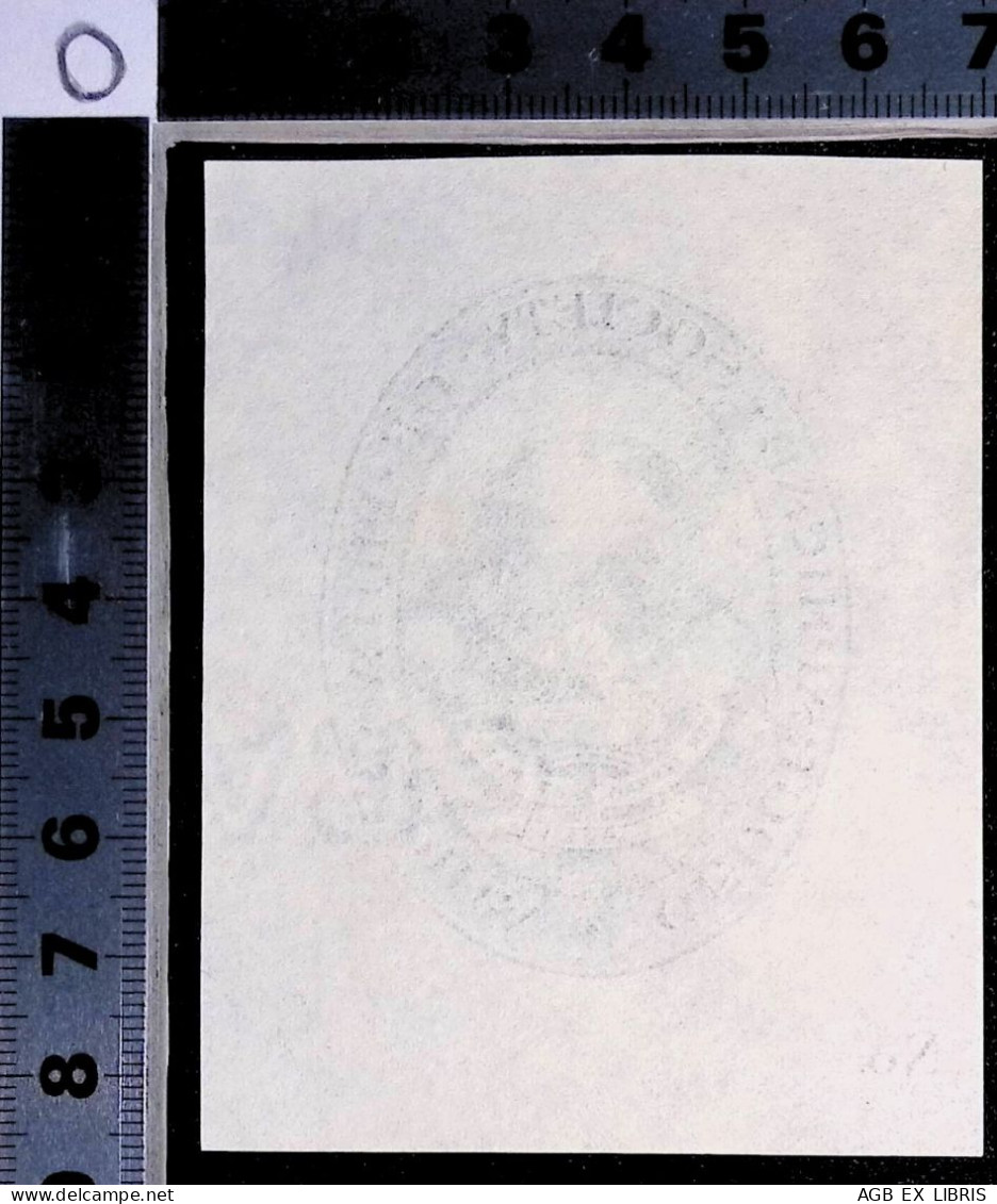 EX LIBRIS Per GEOGRAPHICAL SOCIETY OF PHILADELPHIA US USA L17-F01 XIX° SECOLO ARALDICO ARMORIAL - Ex-libris