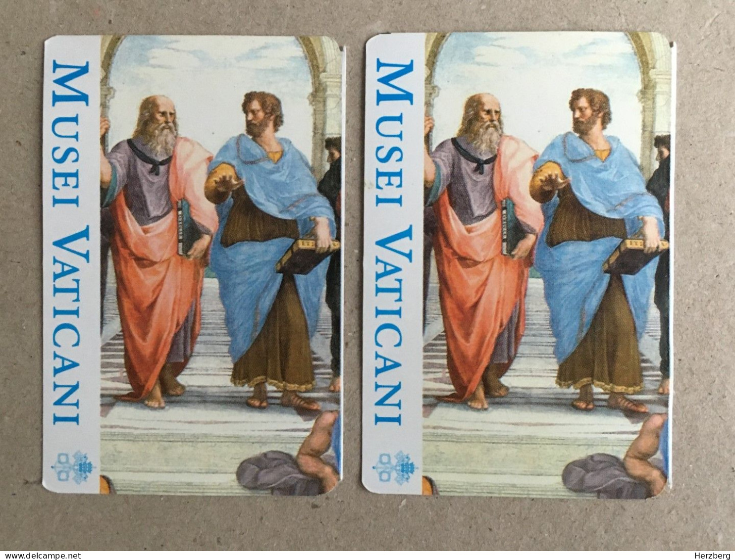 Italia Italy - Vatican - Billet D'entrée Entry Ticket - Raffaello School Of Athens  - 2 Tickets - Biglietti D'ingresso