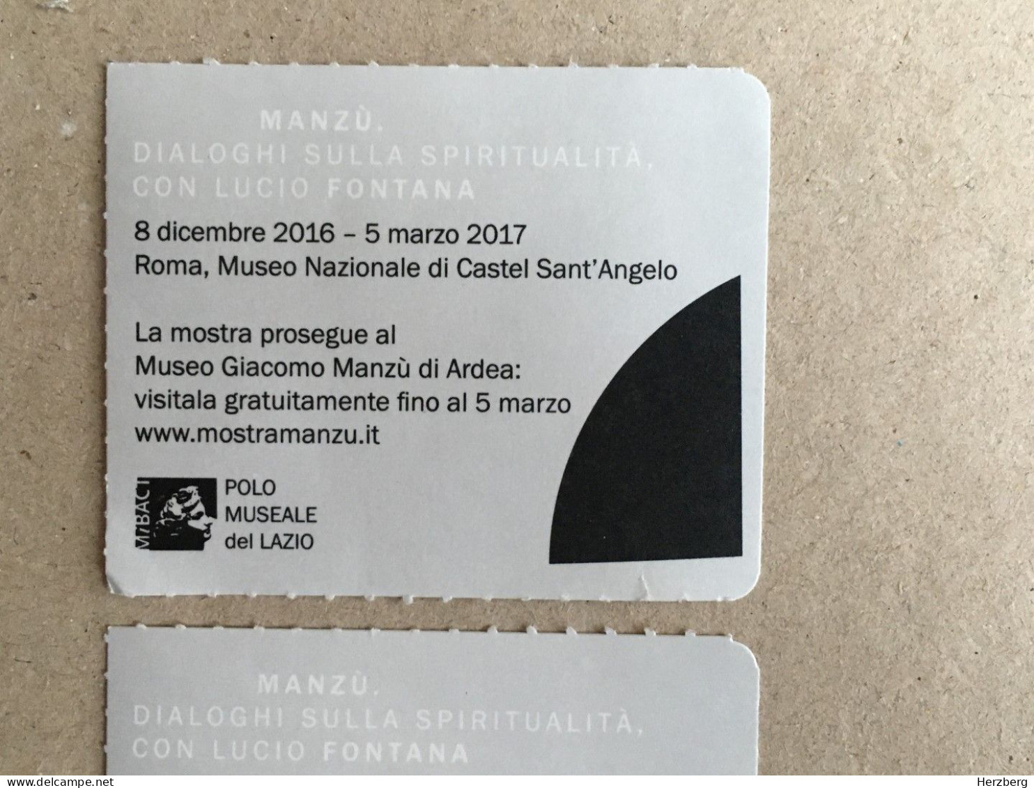 Italia Italy - Roma Castel Sant Angelo Museum  - Billet D'entrée Entry Ticket -  2 Tickets - Biglietti D'ingresso