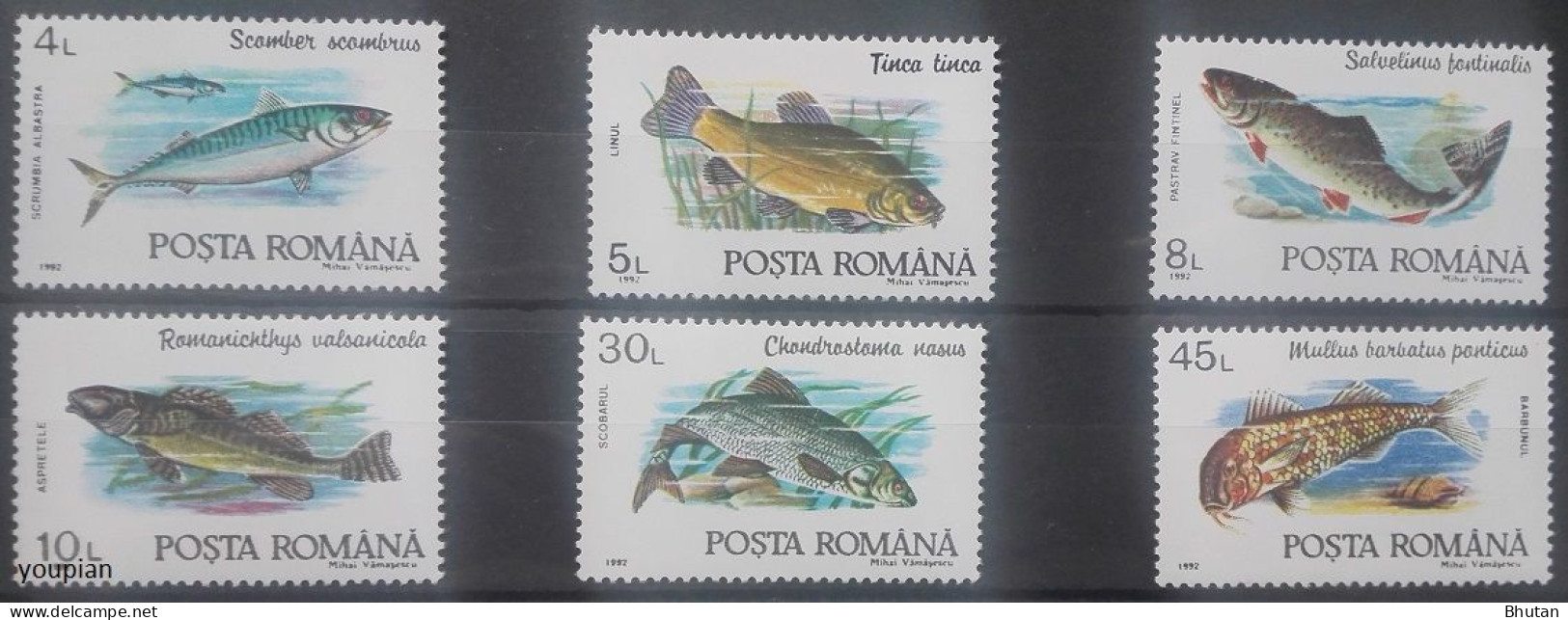 Romania 1992, Fish, MNH Stamps Set - Neufs