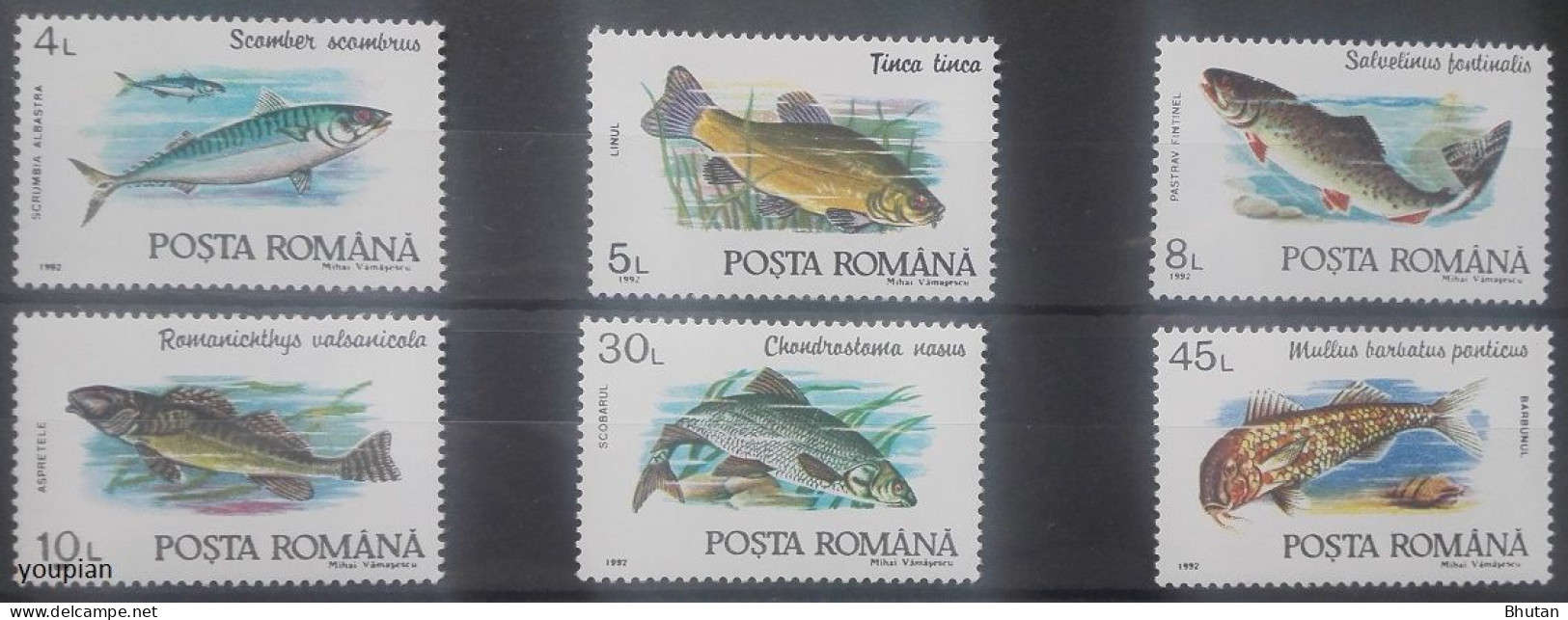 Romania 1992, Fish, MNH Stamps Set - Ongebruikt