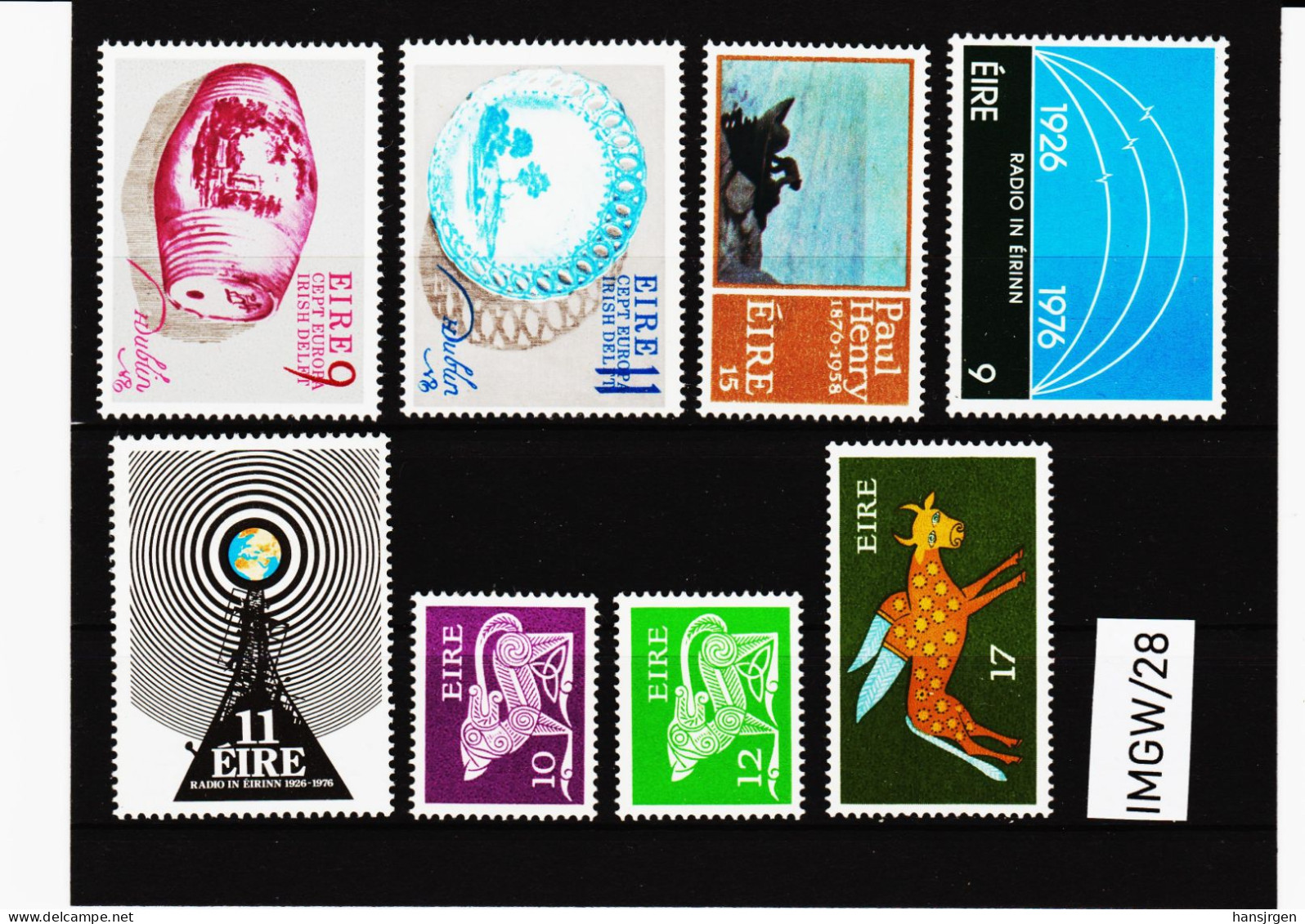 IMGW/28  IRLAND  1976/77  Michl  344/45 + 350/52 + 358/60  ** Postfrisch Siehe ABBILDUNG - Ungebraucht