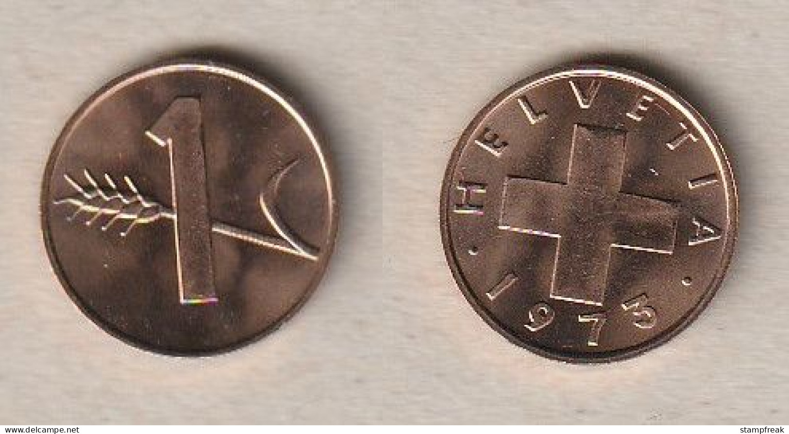 02261) Schweiz, 1 Rappen 1973 Unzirkuliert - 1 Centime / Rappen