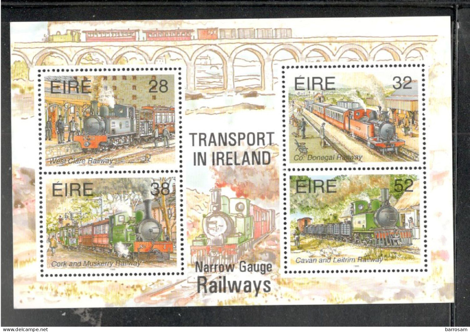 IRELAND....1995: Michel Block15(railways) - Blocks & Kleinbögen