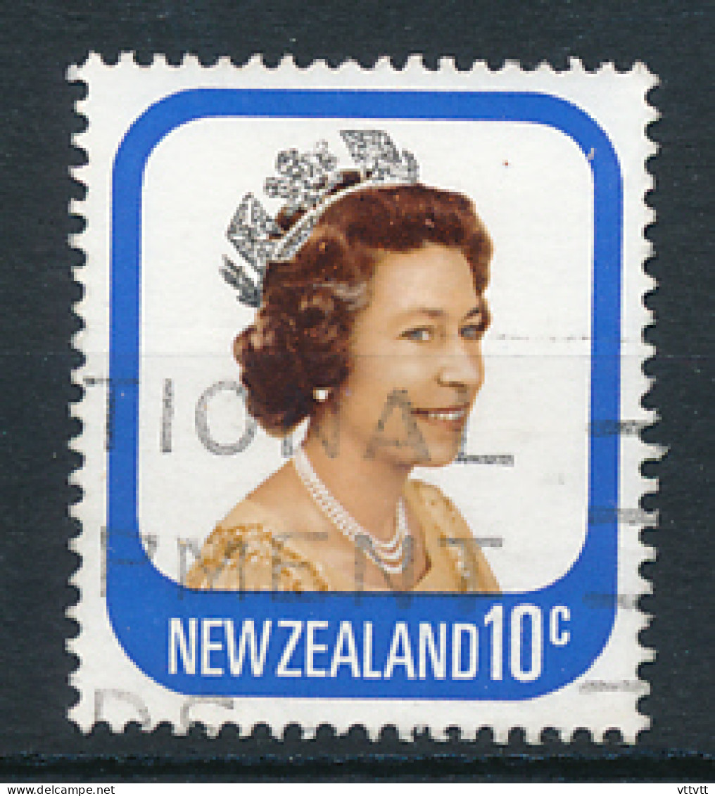 Timbre : NEW ZEALAND, NOUVELLE ZELANDE (1975), Queen Elizabeth II, 10c, Oblitéré - Gebraucht