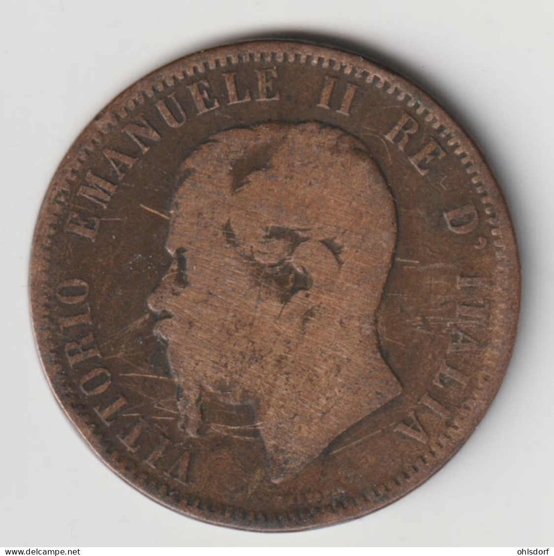 ITALIA 1866 M: 10 Centesimi, KM 11 - 1861-1878 : Victor Emmanuel II