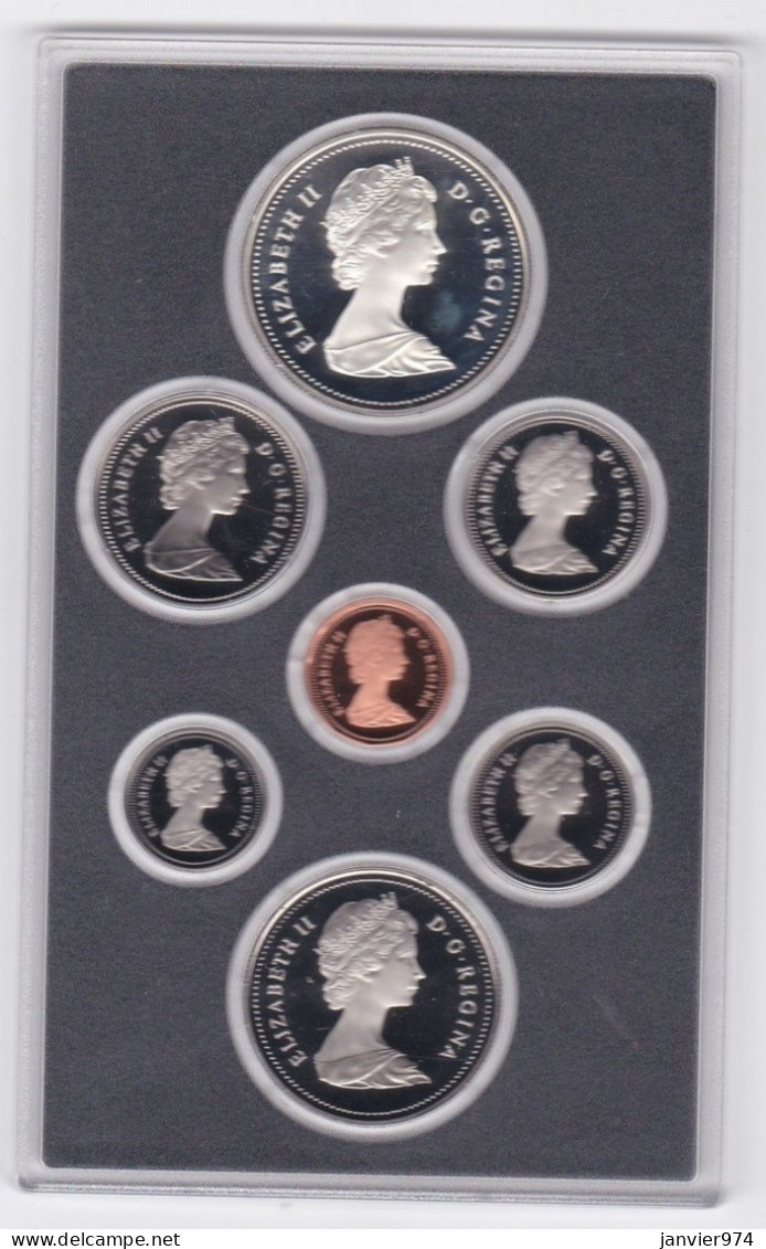 Canada , Set 1984 Proof Coin , 7 Pièces De Monnaie Neuves Dont 1 En Argent .  Dans Son Coffret - Canada