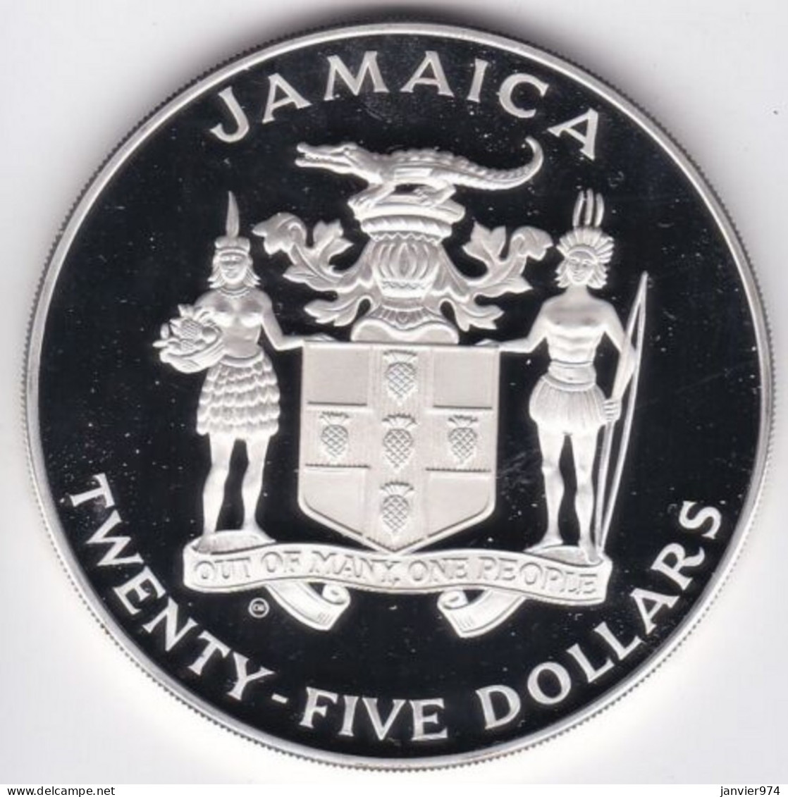 Jamaïque 25 Dollars 1984 J.O. Los Angeles 1984, En Argent En Belle Épreuve, Silver Proof, KM# 116. 136,08g - Jamaica