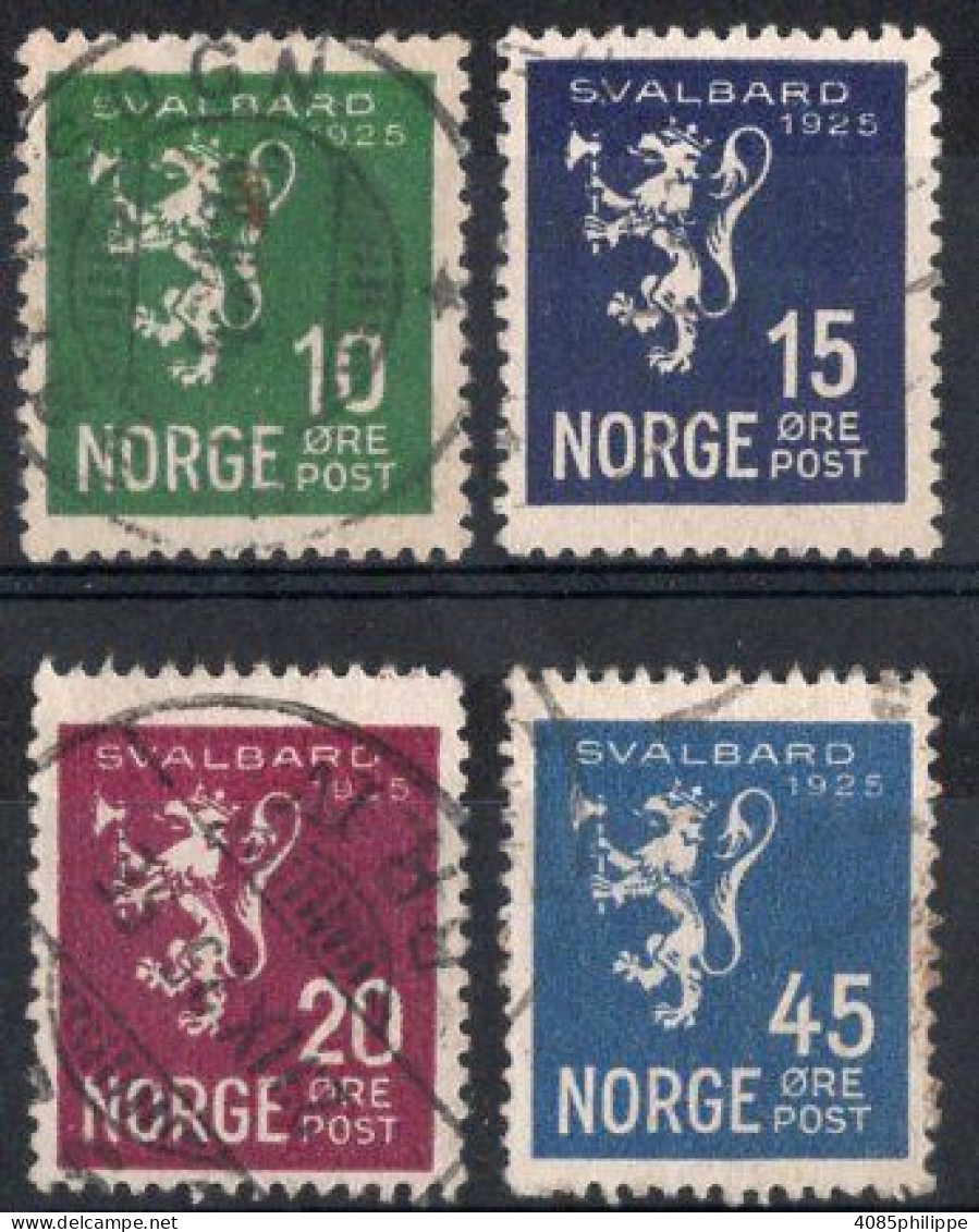 NORVEGE Timbres-poste N°108 à 111 Oblitérés TB Cote : 25.00 € - Gebraucht