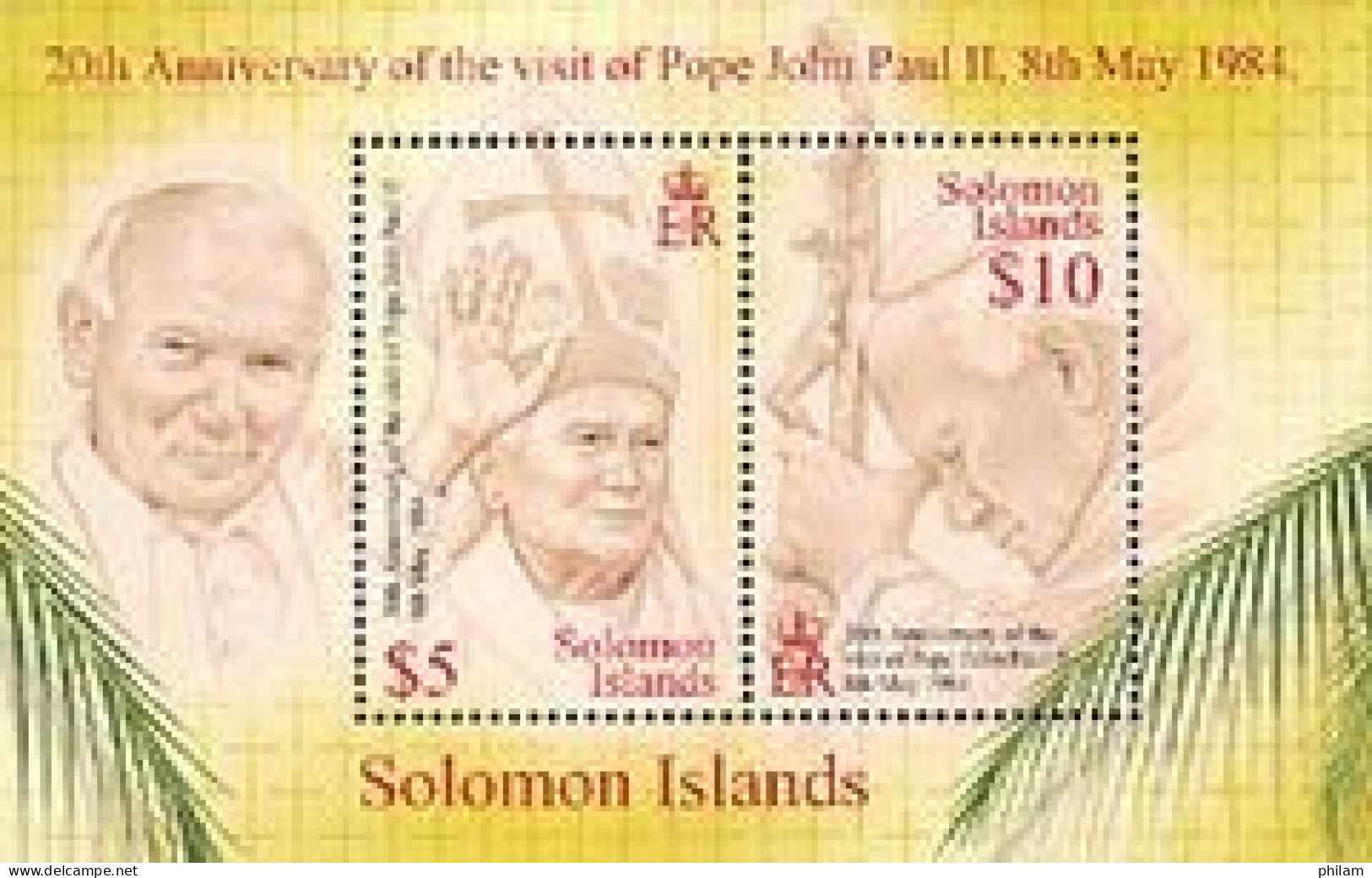 SALOMON 2004 - Visite Du Pape Jean Paul II - BF - Islas Salomón (1978-...)