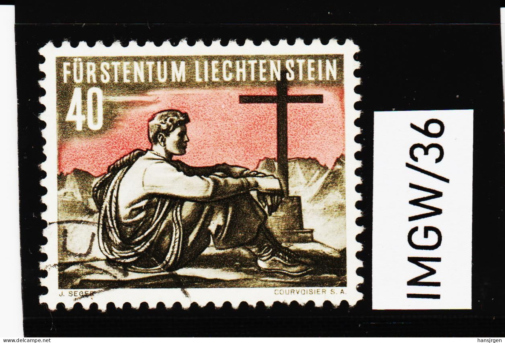 IMGW/36 LIECHTENSTEIN 1955 Michl  337 Gestempelt / Entwertet ZÄHNUNG SIEHE ABBILDUNG - Gebruikt