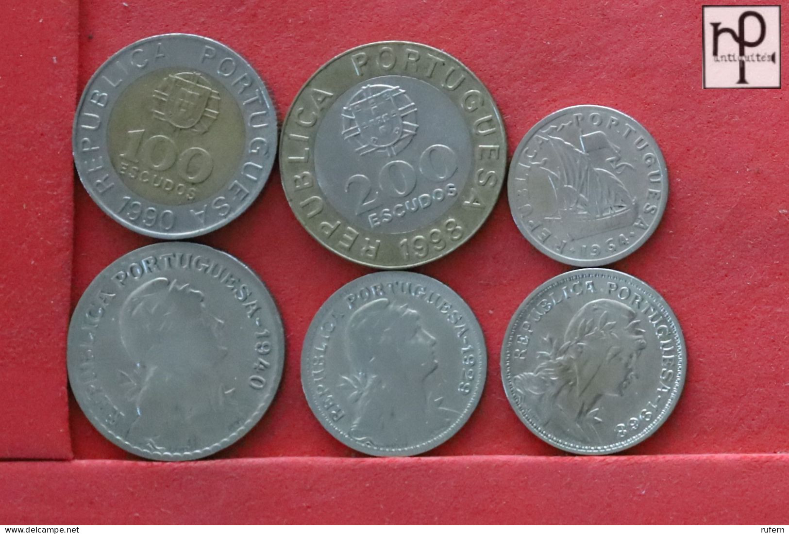 PORTUGAL  - LOT - 6 COINS - 2 SCANS  - (Nº58278) - Vrac - Monnaies