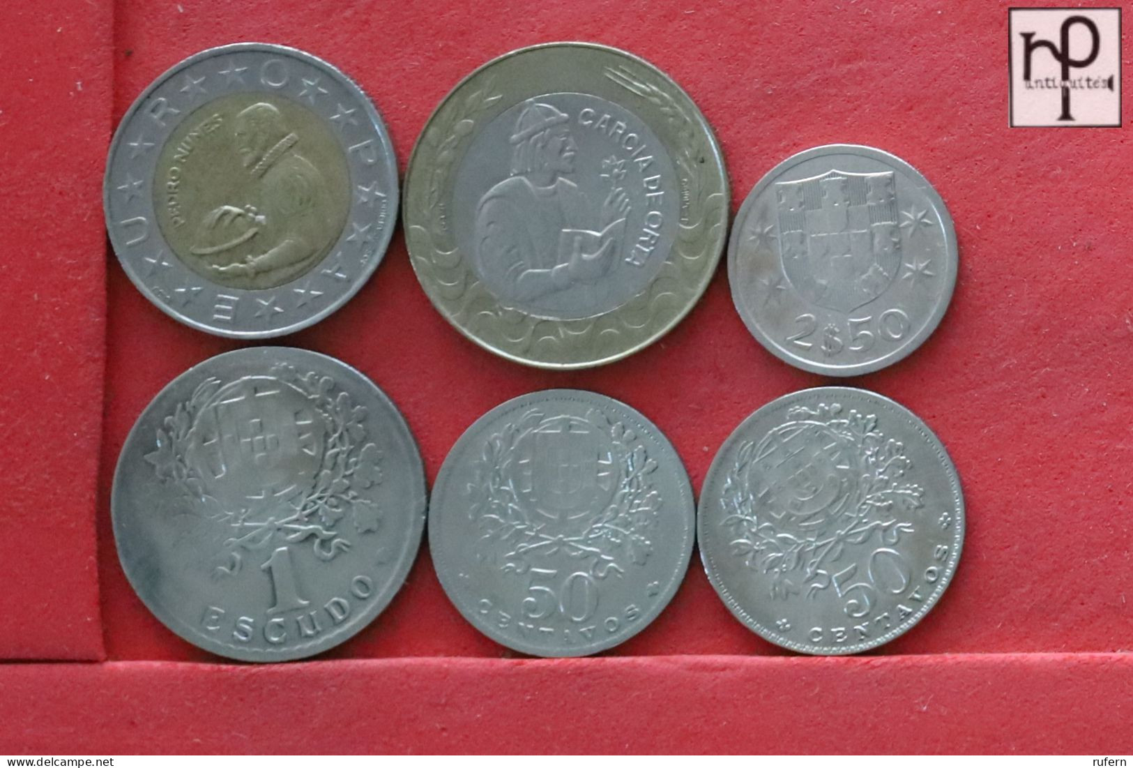 PORTUGAL  - LOT - 6 COINS - 2 SCANS  - (Nº58278) - Kilowaar - Munten