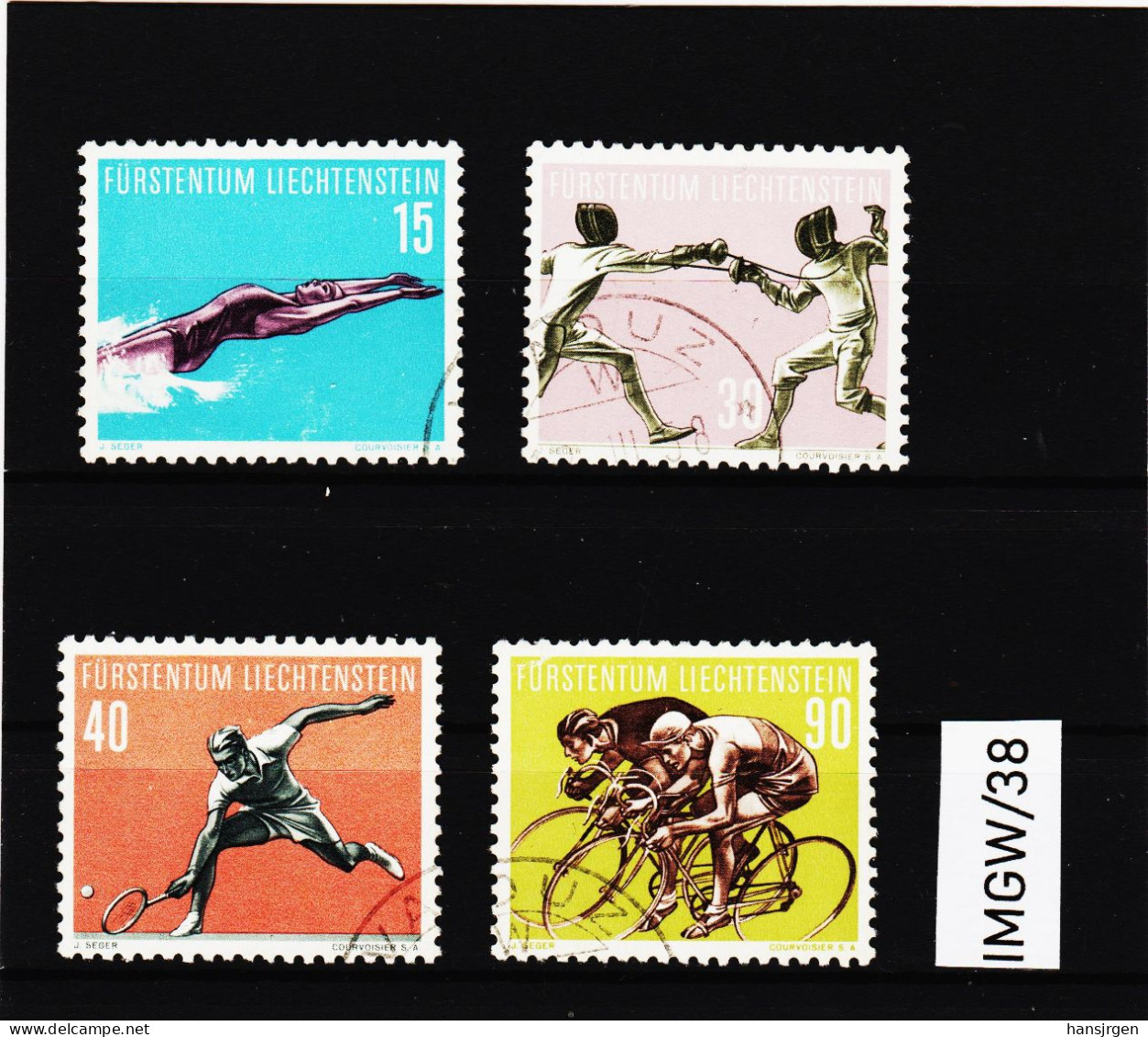 IMGW/38 LIECHTENSTEIN 1958  Michl  365/68 Gestempelt / Entwertet ZÄHNUNG SIEHE ABBILDUNG - Used Stamps