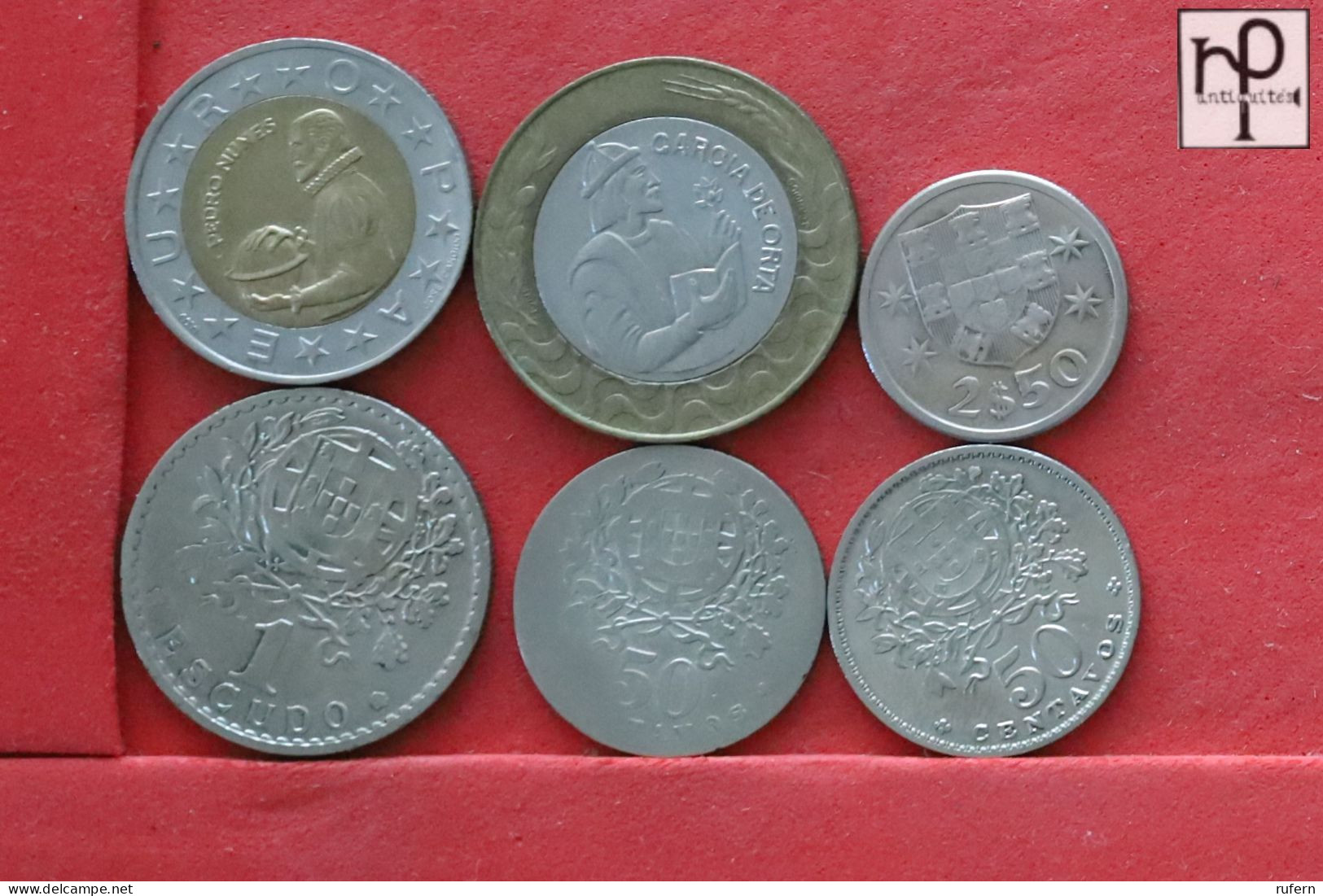 PORTUGAL  - LOT - 6 COINS - 2 SCANS  - (Nº58279) - Kilowaar - Munten