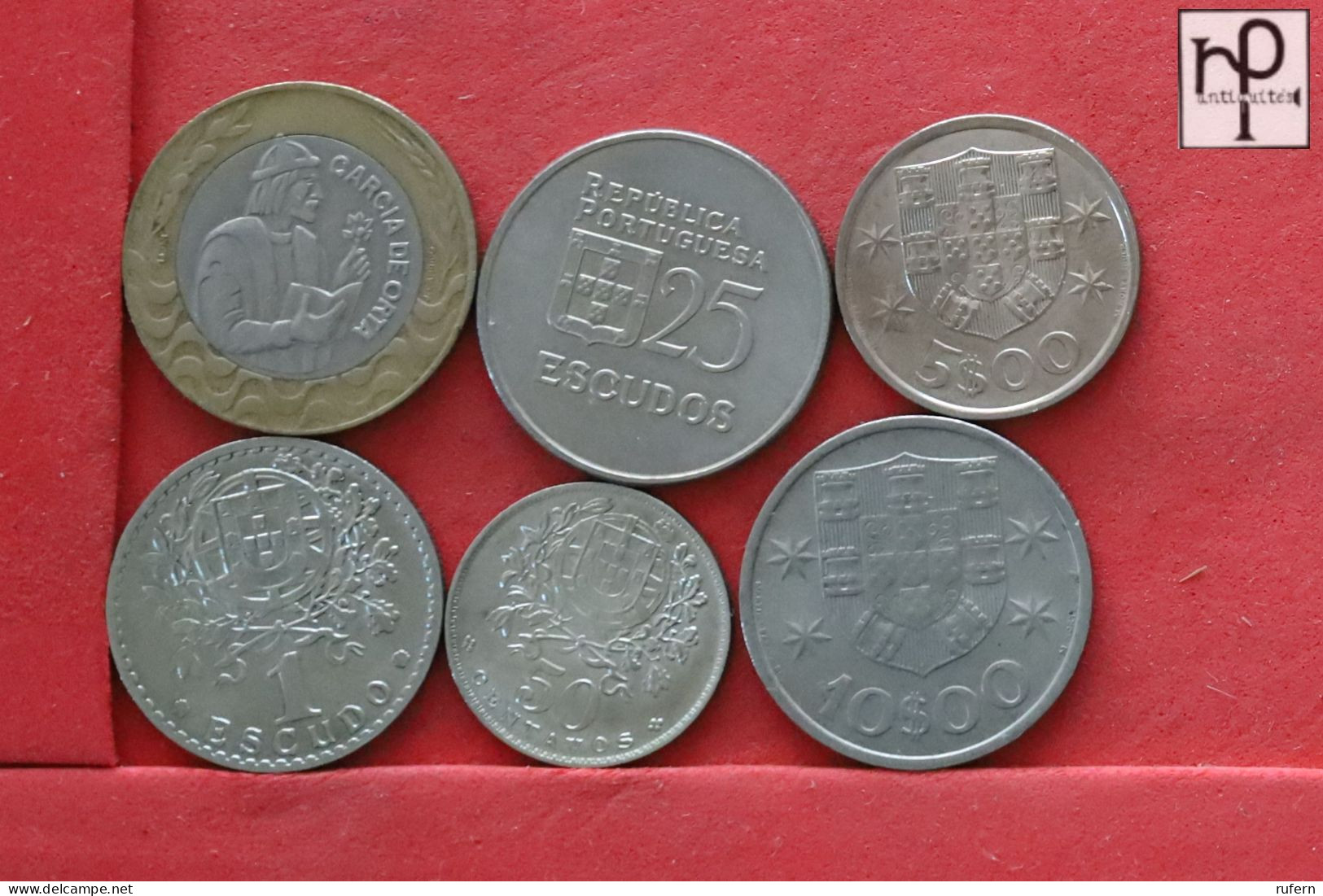 PORTUGAL  - LOT - 6 COINS - 2 SCANS  - (Nº58281) - Lots & Kiloware - Coins