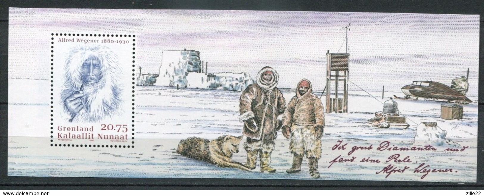 Grönland Greenland Mi# 469 Block 35postfrisch/MNH - Polar, Arctic Explorer - Unused Stamps